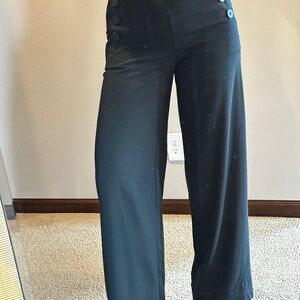High-Waisted Black Wide-Leg Pants